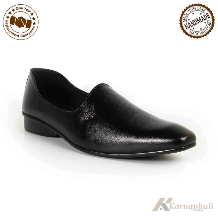 Karnaphuli Leather Premium Casual Shoe (Black) For Men - KN-CS443 - Image 2