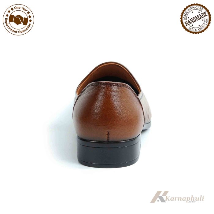 Karnaphuli Leather Premium Casual Shoe (Brown) For Men - KN-CS442 - Image 4