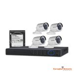 HIKVISION 4 unit 720P night vision security cc camera Package