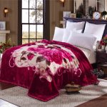 36*72 Inch Blossom Thickened Warm European Blanket Moisture Absorbing Breathable Suitable for King Luxury Blanket For Winter