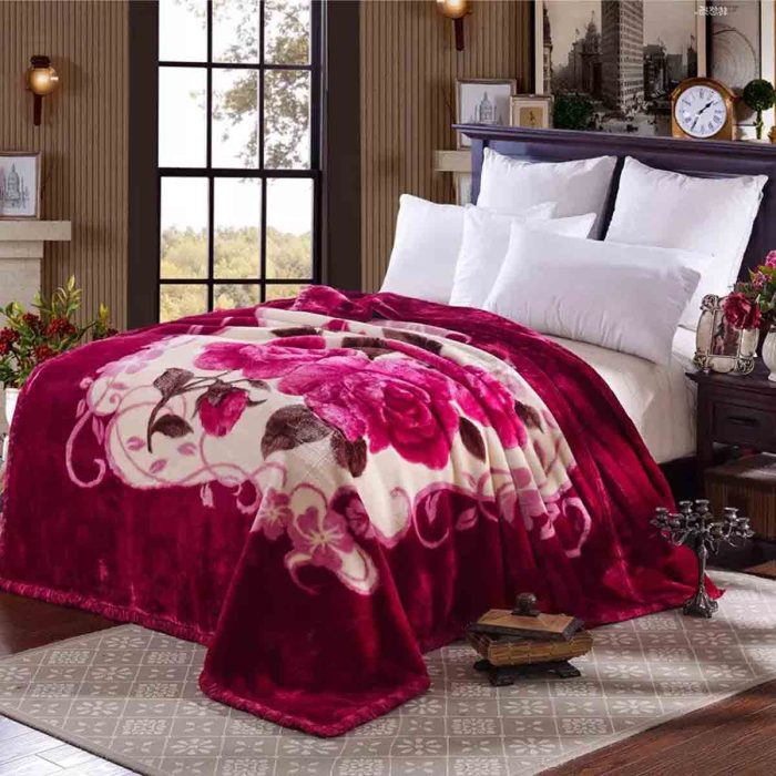 60*72 Inch Blossom Thickened Warm European Blanket Moisture Absorbing Breathable Suitable for King Luxury Blanket For Winter - Image 2