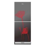 KONKA Refrigerator-KRT-200GB Glass Mirror Red Tulip-2-Door, Upper Freezer (200 Ltr)